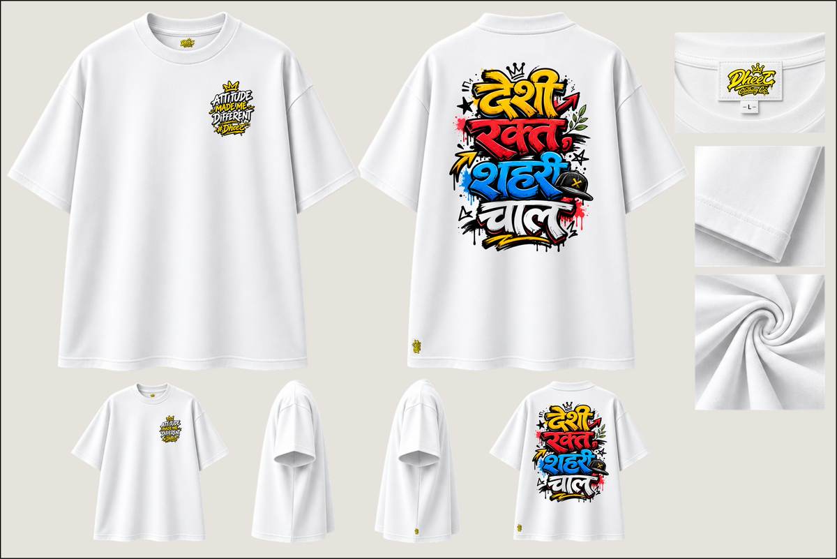 Desi Rakt Shahari Chal - Men's Premium Oversize Tshirt