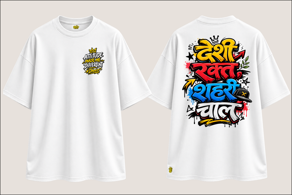 Desi Rakt Shahari Chal - Men's Premium Oversize Tshirt