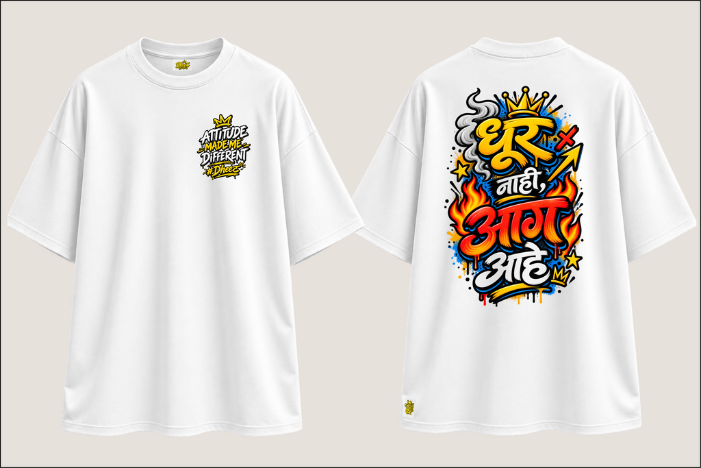 Dhur Nahi Aag Aahe - Men's Premium Oversize Tshirt