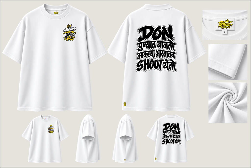 DON Punyat Wajto - Men's Regular Printed Oversize Tshirt
