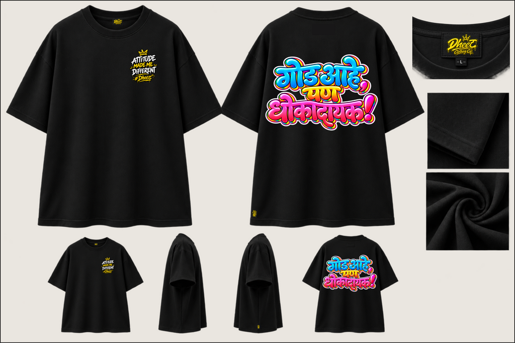 Good Aahe Pan Dhokadayak - Kids Premium Oversize Tshirt