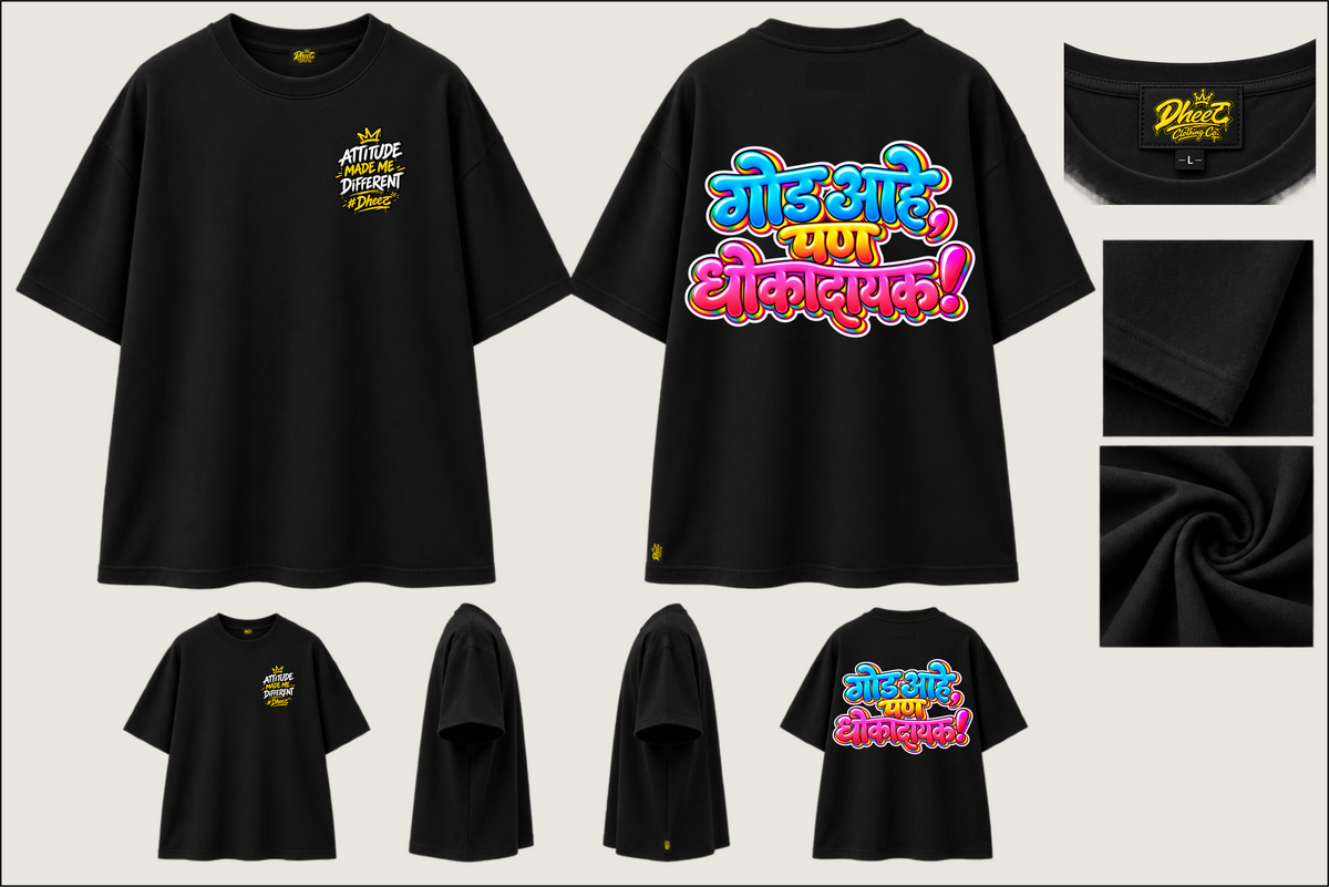 Good Aahe Pan Dhokadayak - Kids Premium Oversize Tshirt