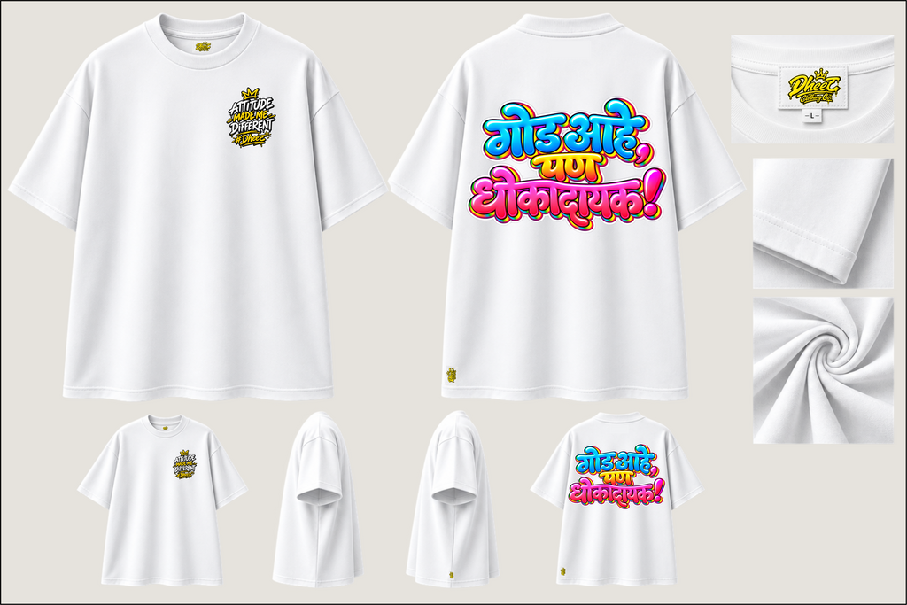 Good Aahe Pan Dhokadayak - Kids Premium Oversize Tshirt