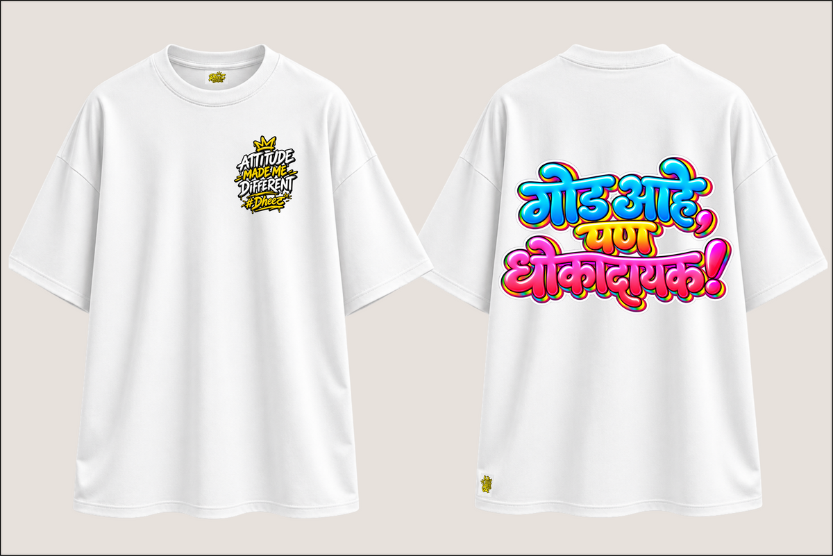 Good Aahe Pan Dhokadayak - Kids Premium Oversize Tshirt