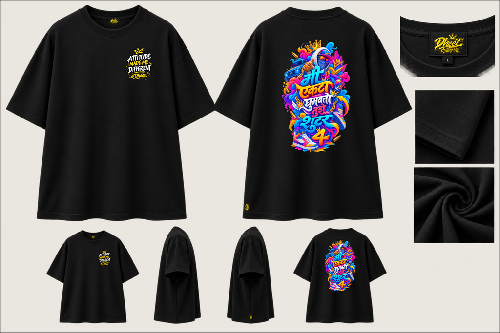 Mee Ekta Ghumavto Tuje Shooter 4 - 2 - Women's Premium Oversize Tshirt