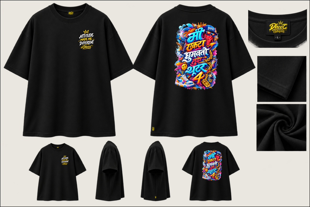 Mee Ekta Ghumavto Tuje Shooter 4 - 3 - Women's Premium Oversize Tshirt