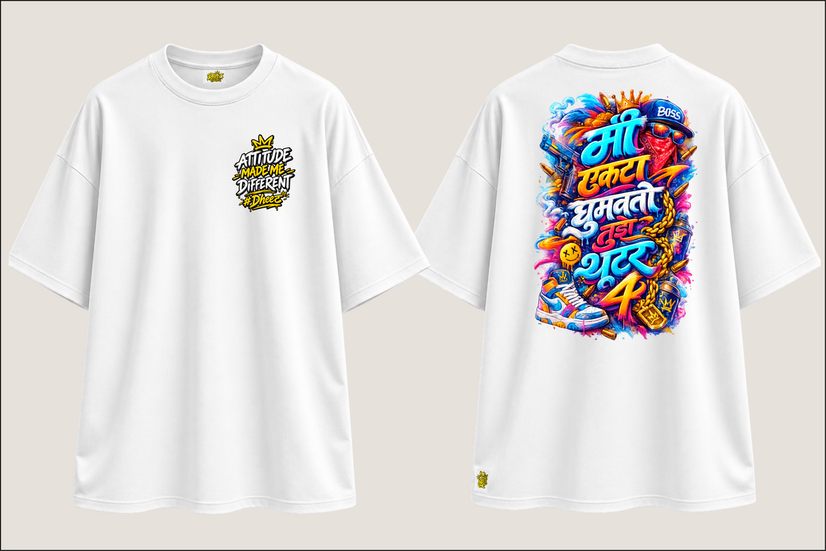 Mee Ekta Ghumavto Tuje Shooter 4 - 3 - Women's Premium Oversize Tshirt