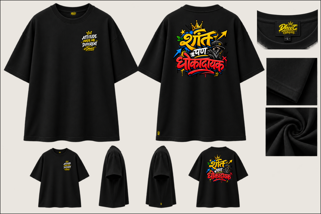 Shant Pan Dhokadayak - Women's Premium Oversize Tshirt