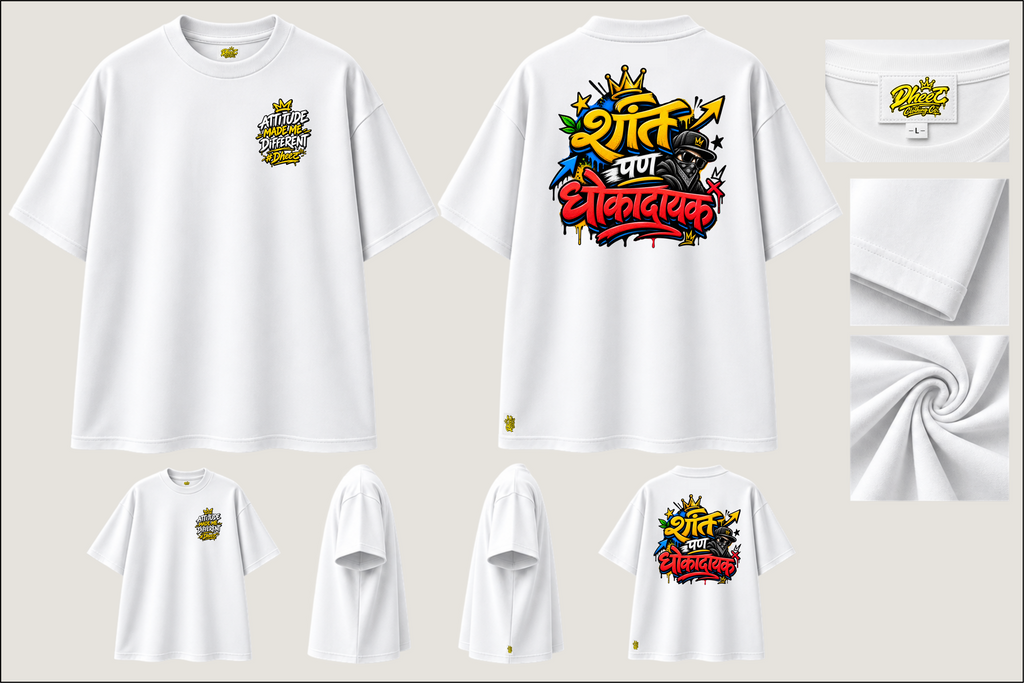Shant Pan Dhokadayak - Women's Premium Oversize Tshirt
